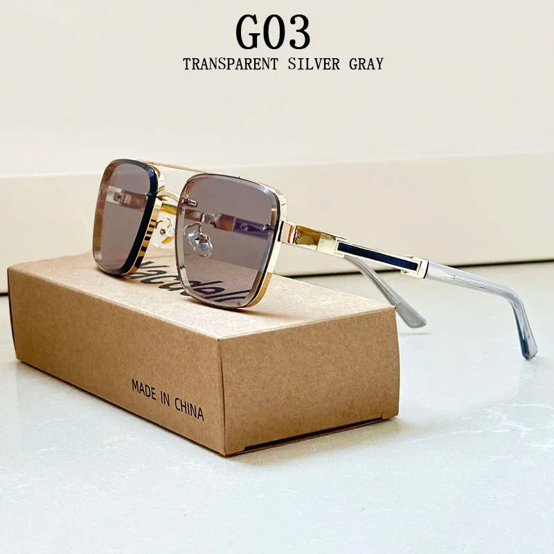 2025 Square Sunglasses Men Luxury Vintage Sunglasses Women Trendy Retro Sunglasses Hombre Lunette Soleil Femme
