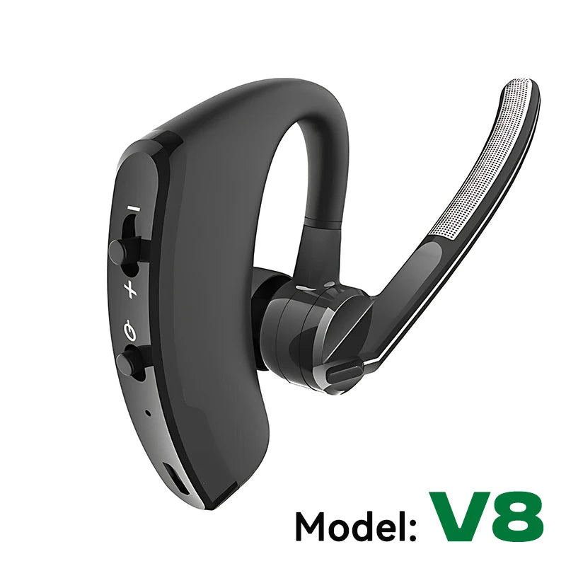 Auriculares Bluetooth VAORLO V9 deportivos para conducir, auriculares inalámbricos con micrófono HD, llamadas manos libres estéreo, auriculares de negocios Muics V8