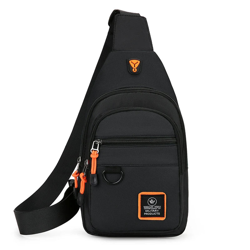 Bolso de pecho informal de Nylon para hombre, pequeño bolso de hombro para correr, ciclismo, cinturón, deporte al aire libre, bolso cruzado, riñonera de viaje para teléfono