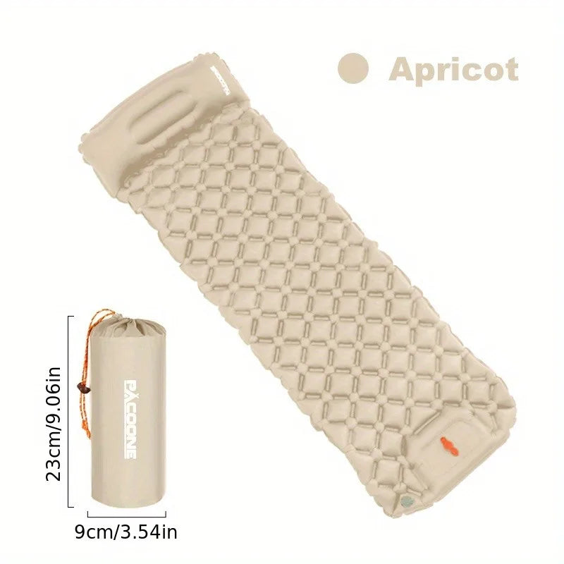 PACOONE – matelas gonflable de type presse pour Camping, imperméable à l'humidité, coussin de couchage d'extérieur, tapis d'air de plage, tente, coussin de voyage