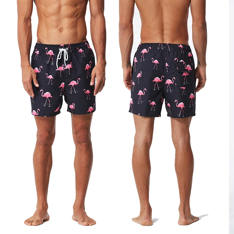 DATIFER été hommes plage impression Shorts maillots de surf Fitness entraînement troncs vêtements de sport pour hommes avec poches pantalons