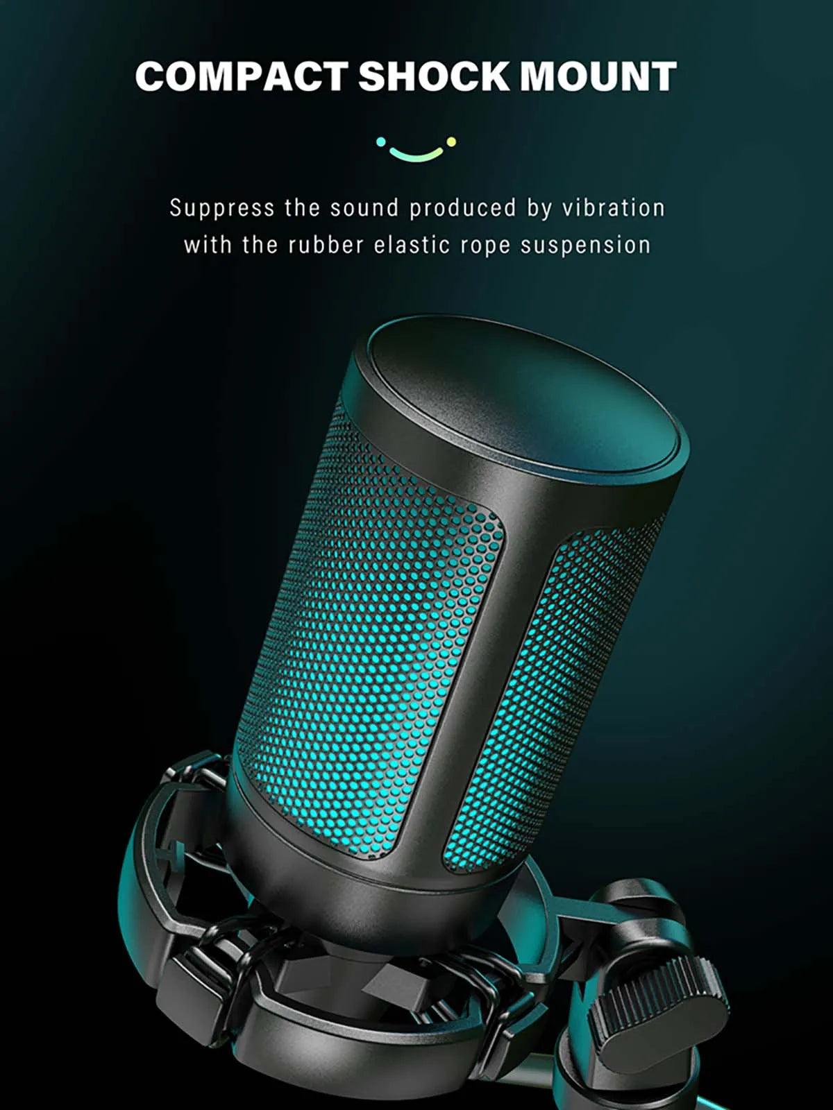FIFINE AmpliGame A2 — Microphone USB Gaming RGB Sourdine Tactile Trépied PC & PS4/5