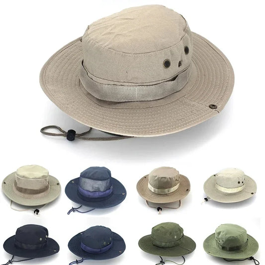 Chapeau de soleil pour hommes et femmes, casquette de Camouflage, pour Sports de plein air, seau, pêche, randonnée, chasse, 60CM