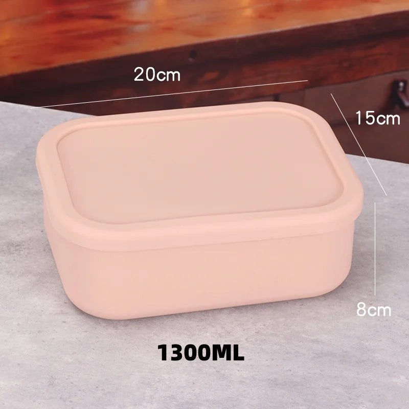 Conteneur à déjeuner en silicone boîte bento — anti-fuite, sans BPA, lavable au lave-vaisselle