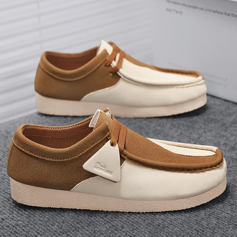 Novedad Zapatos casuales vintage de lujo para hombre, sin cordones, de gamuza, zapatillas de deporte, cómodos para caminar, zapatos náuticos para hombre, calzado masculino