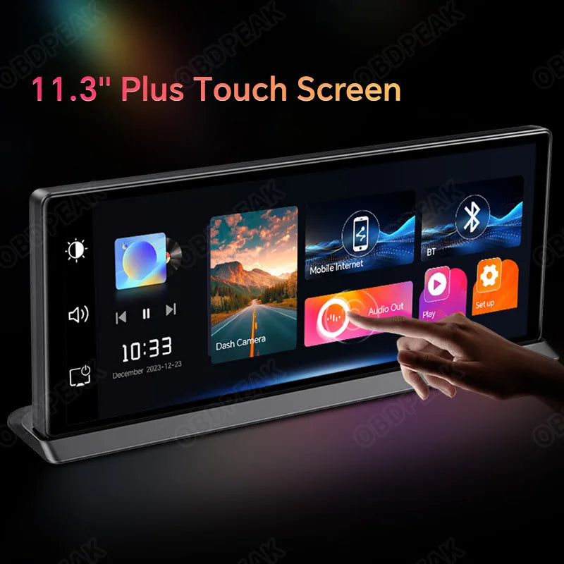 K2 Pro Wireless Car Dash Cam, 4K DVR Carplay Android Auto AI Screen, Len Video Recorder for Tourists, GPS Navigation, Prada Dashboard, 11.3 Inches