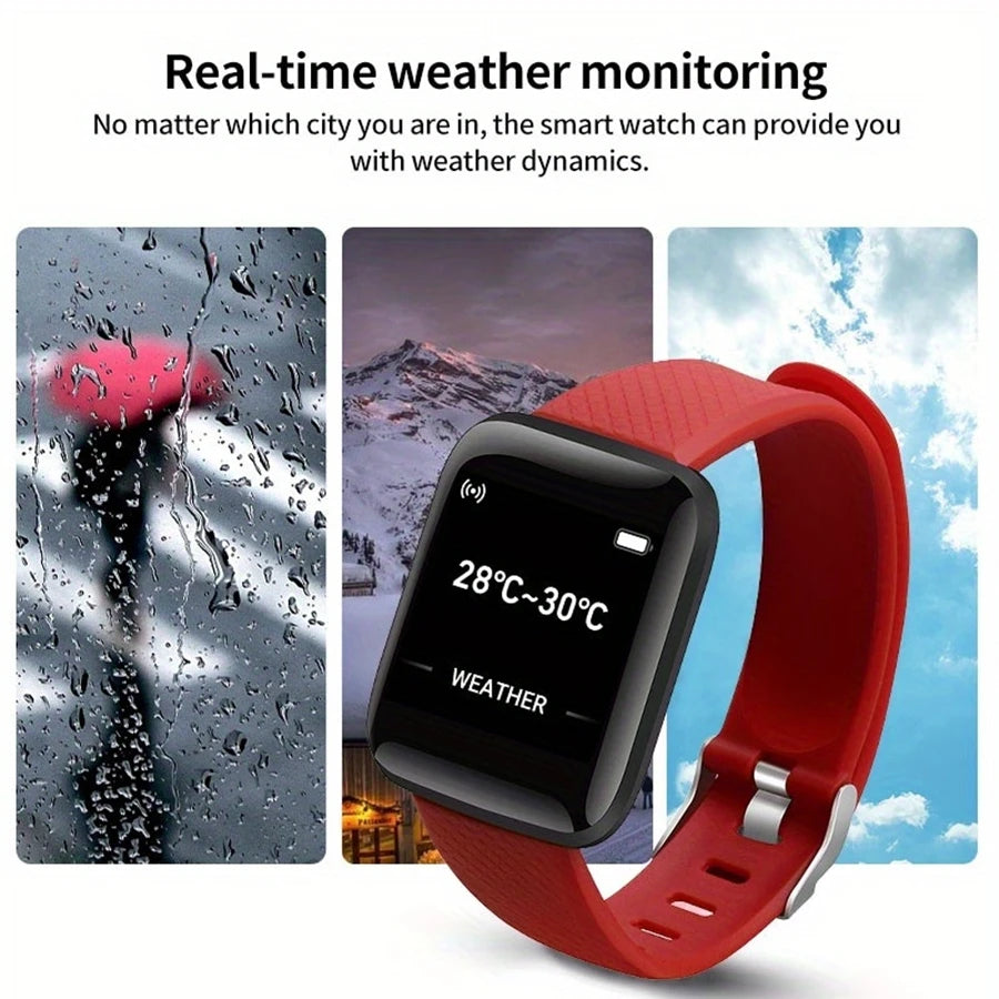 Smartwatch Fitness Message Anniversaire — Moniteur Bracelet Android iOS