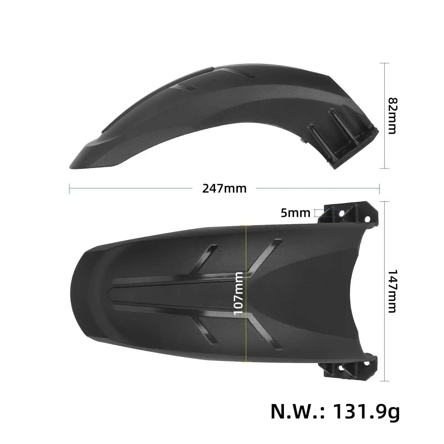 Guardabarros delantero/trasero, protección contra salpicaduras de agua, para patinete eléctrico Kukirin G2 Max, piezas de repuesto