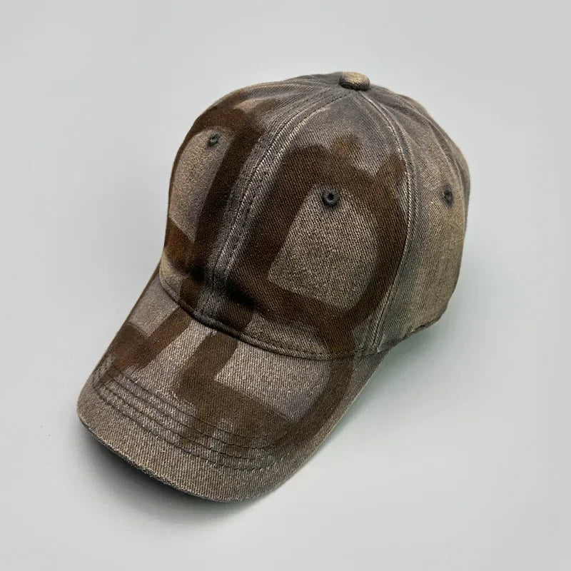 Casquette de baseball graffiti spray vintage délavée — hommes, femmes, hip hop, streetwear