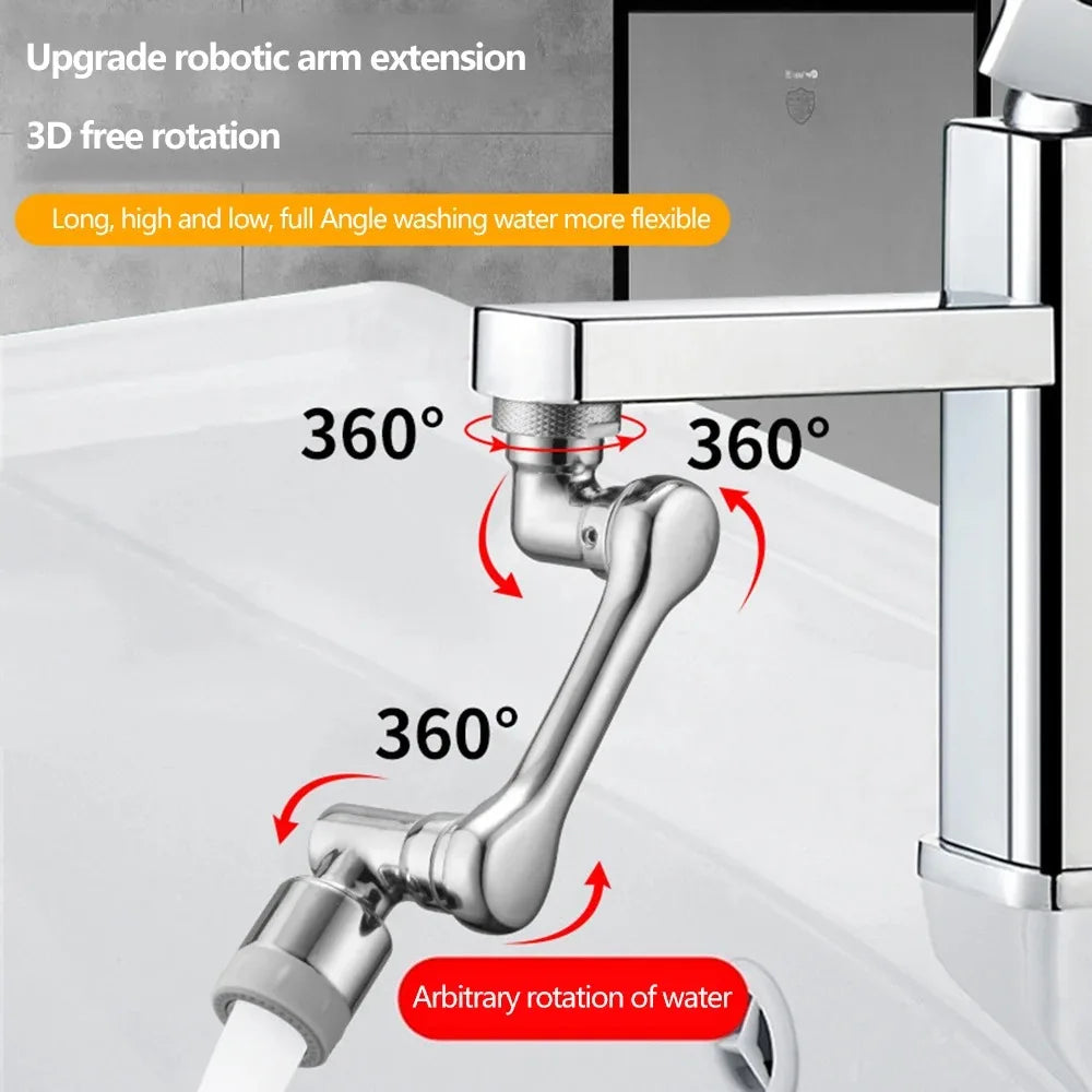 ABS Universal 1080 ° Brazo robótico giratorio, Extensor de grifo, aireador, extensión de grifo de fregadero de cocina, Modo de flujo de agua 2