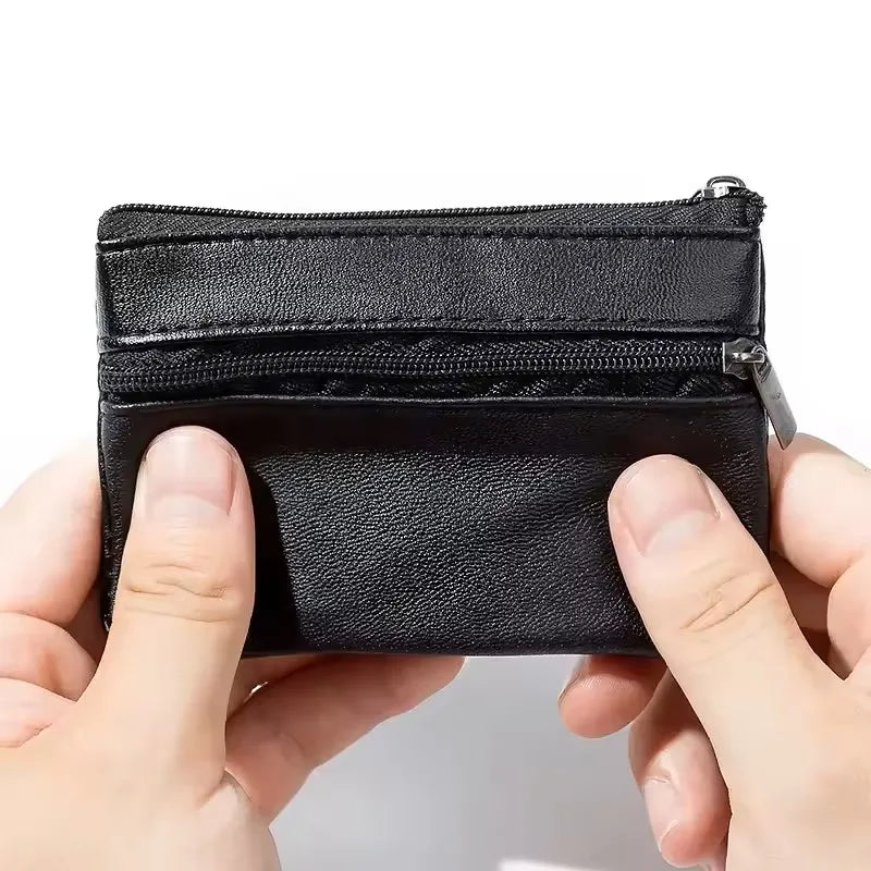 Women Men Coin Purses Men Small Wallet Change Purses Zipper Money Bags Kids Mini Leather Wallets Keychain Carteira