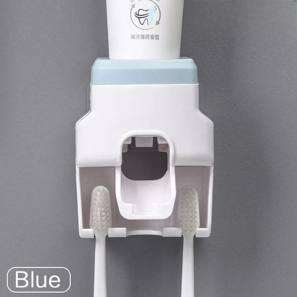 Wall-mounted automatic toothpaste dispenser, bathroom supplies, toothpaste squeezer, toothbrush holder