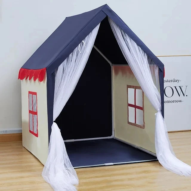 Portable teepee tent for children, baby playhouse, pink, blue, indoor and outdoor toy, princess house