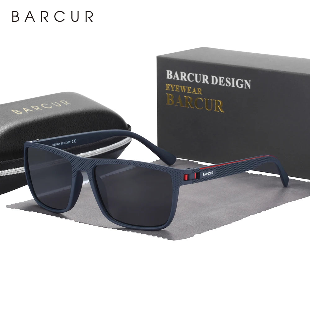 Lunettes de soleil polarisées TR90 sport léger — protection UVAB, homme et femme