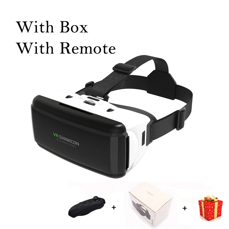 Casque VR 3D réalité virtuelle pour smartphone mobile — jeu augmenté, lentilles (v10)