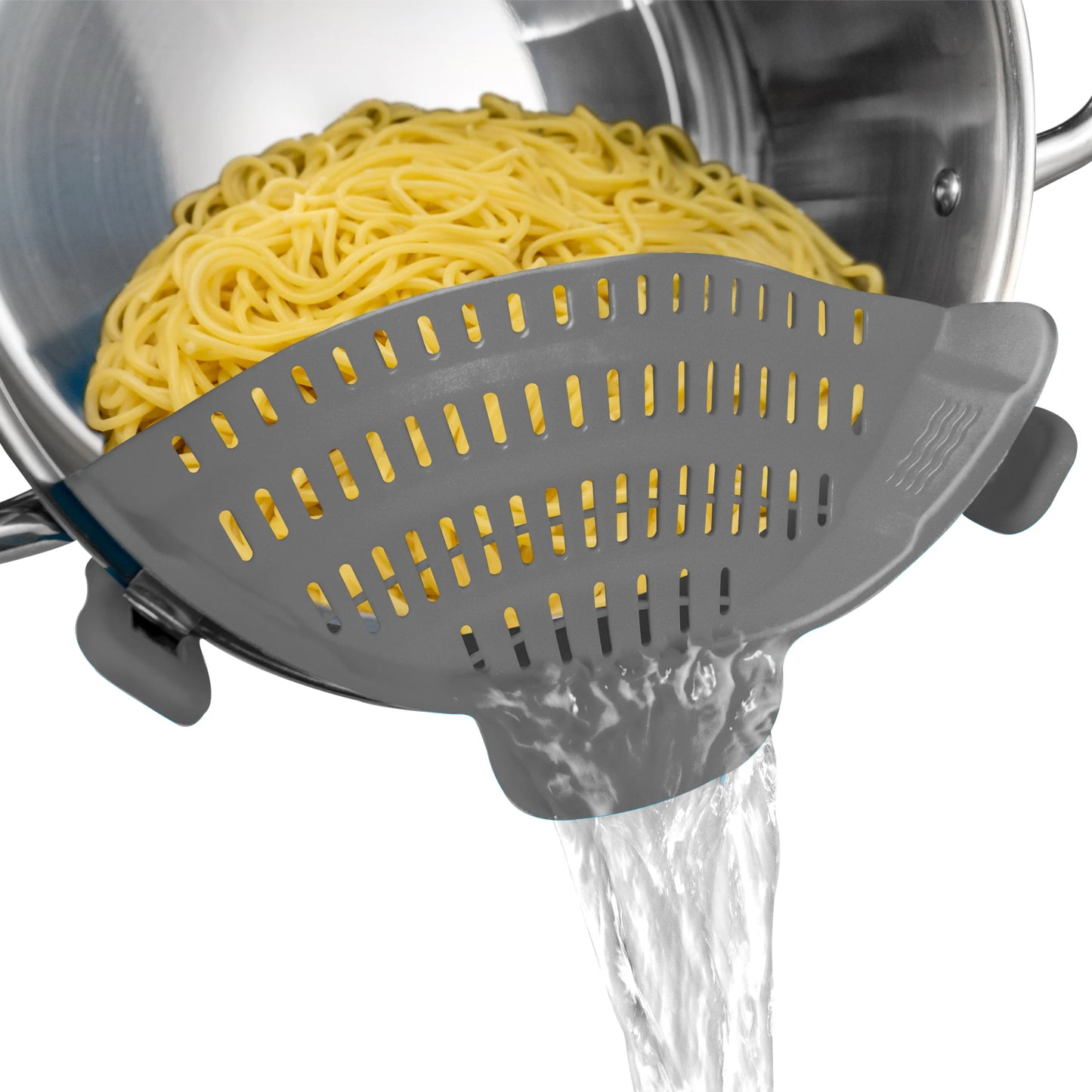 1pc Adjustable Clip-on Silicone Pot Strainer, Silicone Strainer for Pots, Pans and Bowls, Kitchen Pot Colander