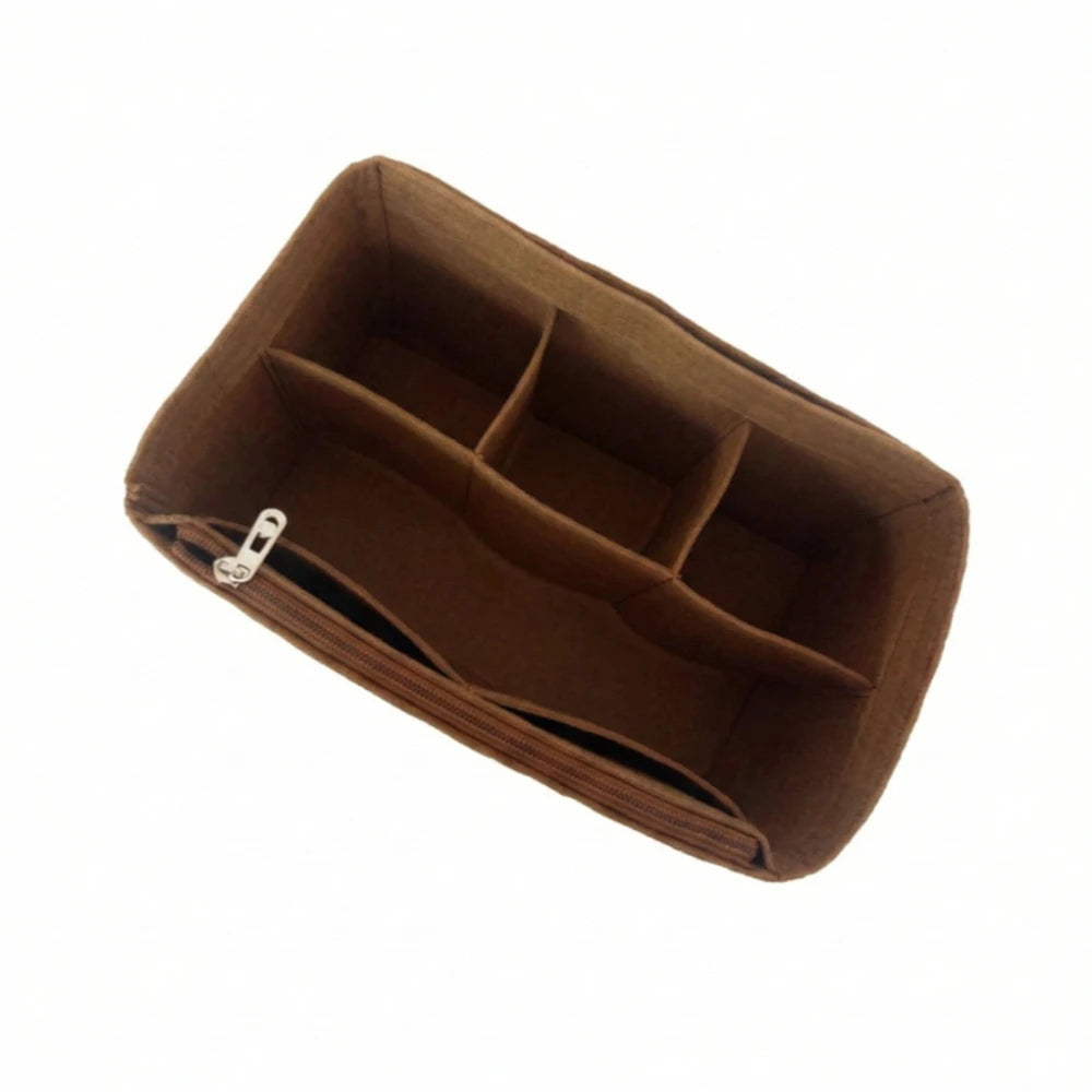 Organizador de fieltro para bolso, organizador de inserción para bolso de lujo Speedy 25 30 35, neceser de maquillaje, forro moldeador, bolsa interior de viaje