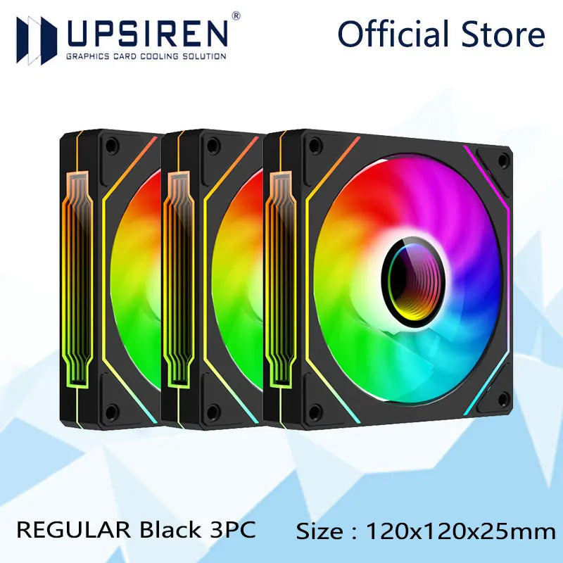 UPSIREN UF-1 PRISM 4 PRO ventilateur de châssis d'ordinateur 12 cm ARGB 4 broches PWM ventilateur de refroidissement silencieux 12 V grand Volume d'air 45CFM/600-1500 tr/min
