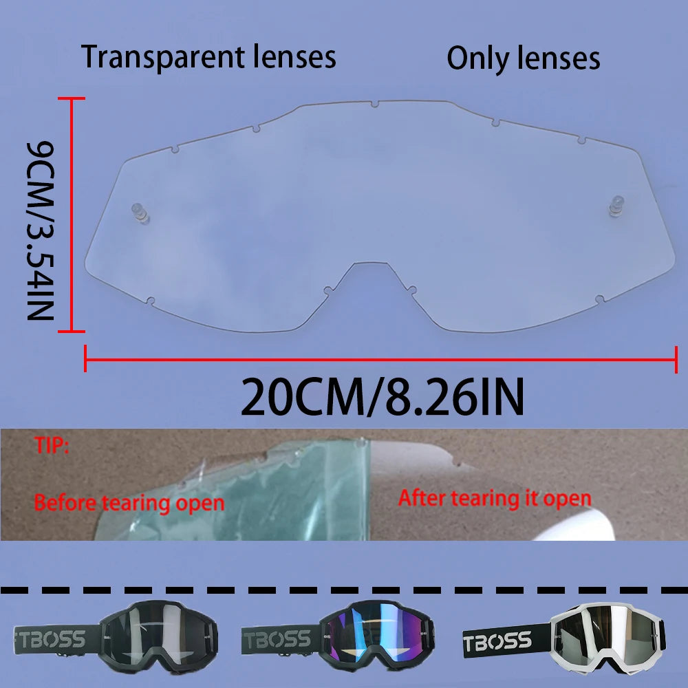 100 gafas de moto, lentes de carreras antipolvo a prueba de viento para hombres y mujeres, motocross, ciclismo, esquí al aire libre, gafas de bicicleta de cross