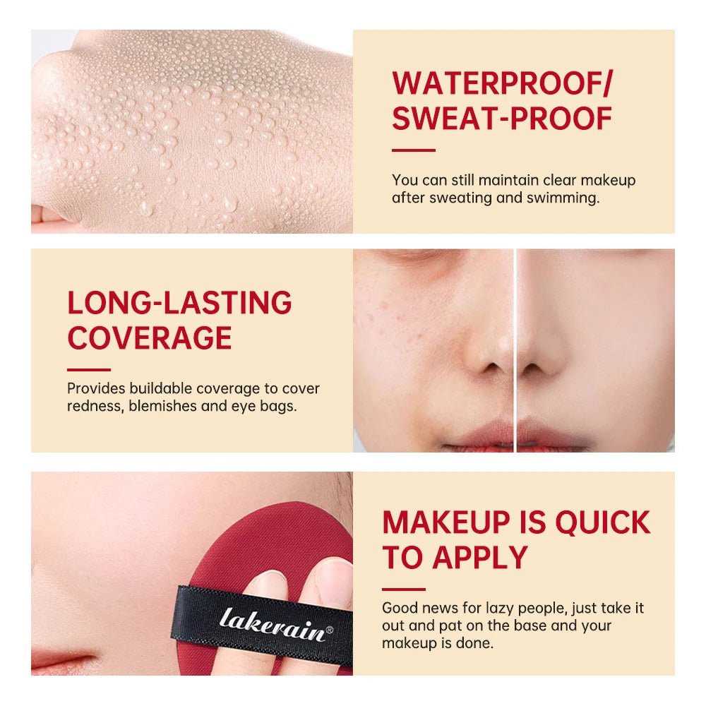 Base de maquillaje Super Cushion impermeable, crema aclarante de larga duración para mujeres, base facial, cosméticos coreanos