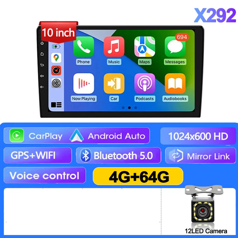 7/9/10 inch Universal Android 13 Car Stereo 64G Android Car Radio 2 Din Car Radio GPS BT Multimedia Center Smart Car Systems