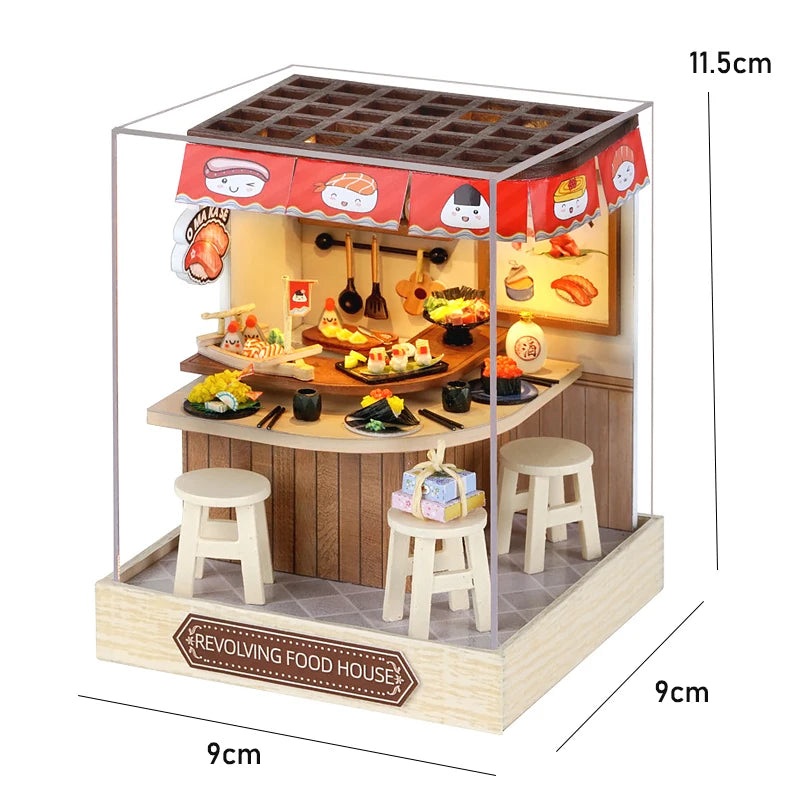 Wooden Dollhouse, 3D Puzzle, Building Model Kit, Small Room Toy Production, Bedroom Decoration with Furniture, Gifts