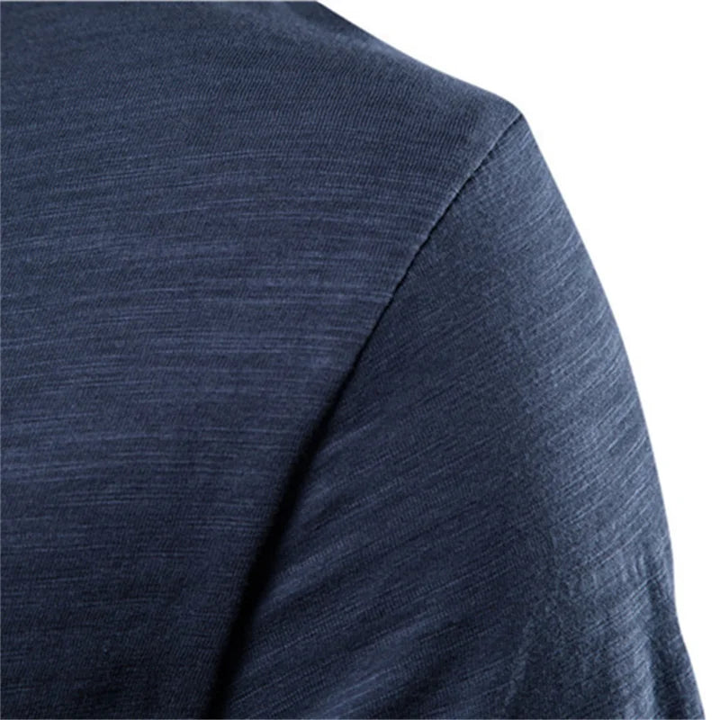 T-Shirt 100% Coton Homme Décontracté — Doux Fitness Été Col Rond
