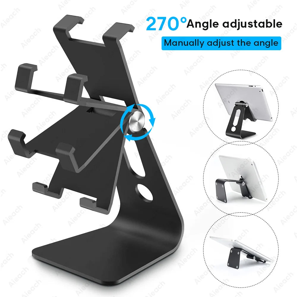 Support de tablette réglable en métal pour bureau — universel, 7 à 11 pouces, Android, iOS