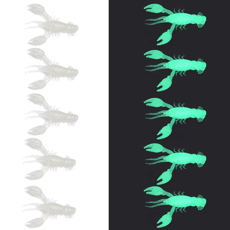 5/10/20 pièces leurres de poisson souples appâts de crevettes artificiels matériel de pêche homard écrevisses ver anguille aiguille nageurs gabarits outils de pêche