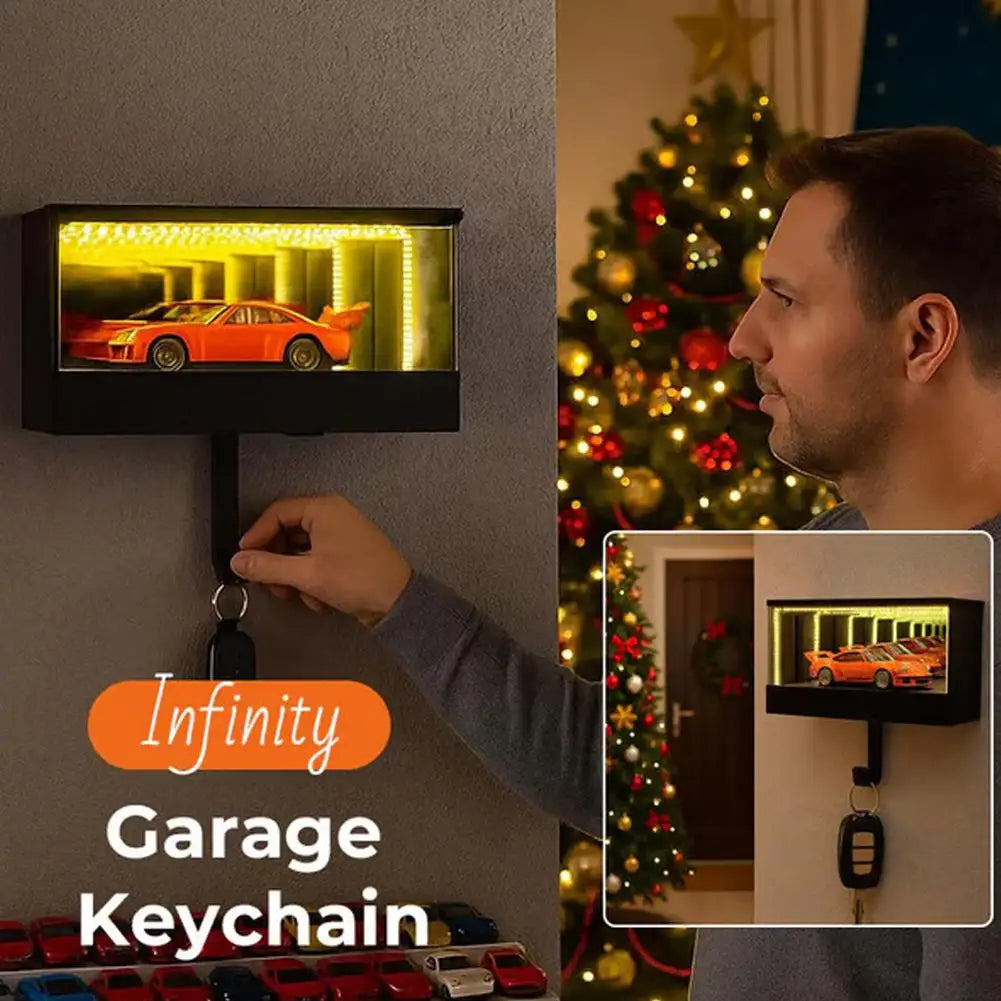 Porte-clés de voiture mural imprimé en 3D, avec crochet de Garage, porte-clés de Garage infini drôle, support de rangement de clés de voiture, organisateur de clés de voiture