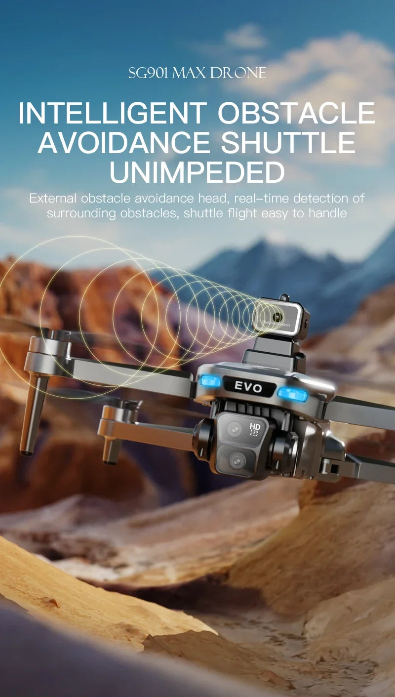 Dron profesional Lenovo SG901 MAX GPS 8K aéreo HD con evasión de obstáculos, control remoto de pantalla grande, dron plegable sin escobillas