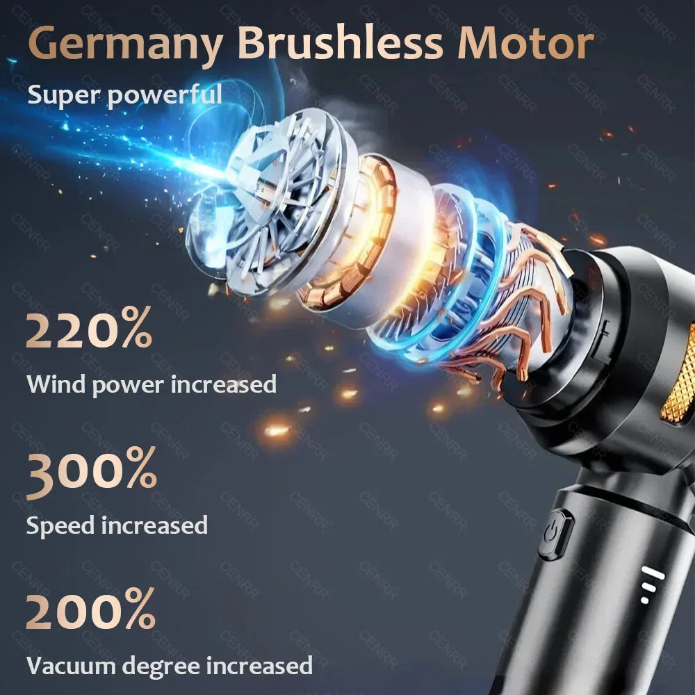 Aspirateur de voiture portable sans fil — haute puissance, aspiration puissante, accessoires voiture