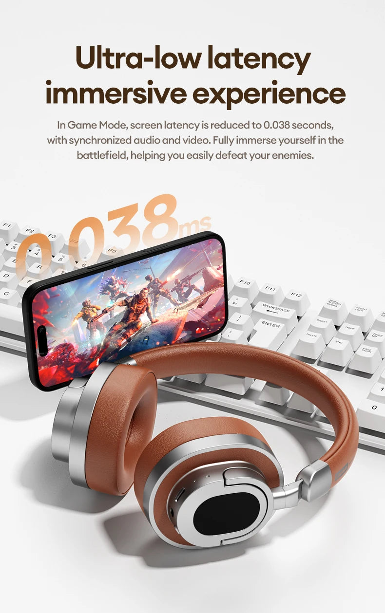 Écouteurs Bluetooth 6.0 sans fil — HD, ENC antibruit, HiFi, ultra faible latence, jeu