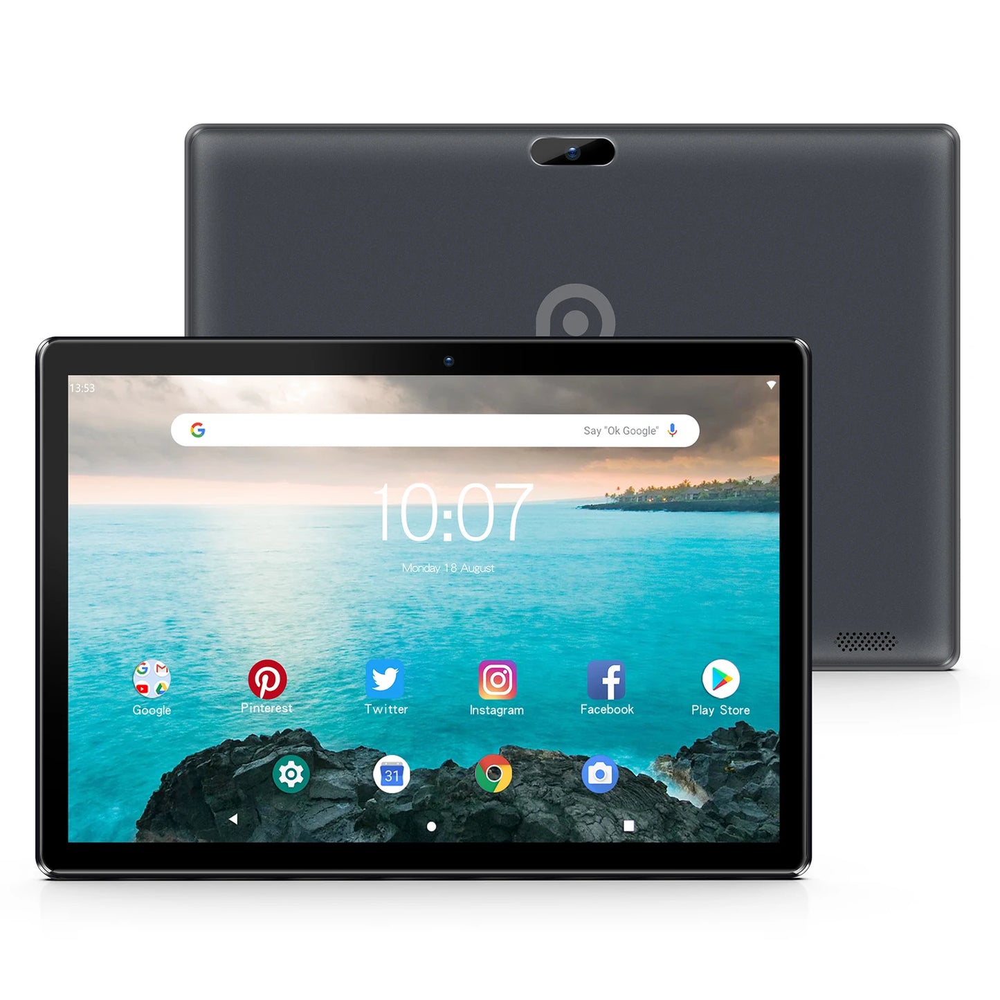 PRITOM 10-inch Tablet with SIM Slot Android 13 64GB Quad Core Touchscreen WiFi GPS 3G Phone Call Support