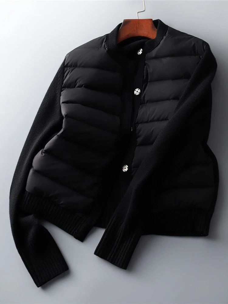 2025 Winter Patchwork Parka Women Down Jacket Ultra-Light Warm Casual Coat Female Oversized Down Outerwear