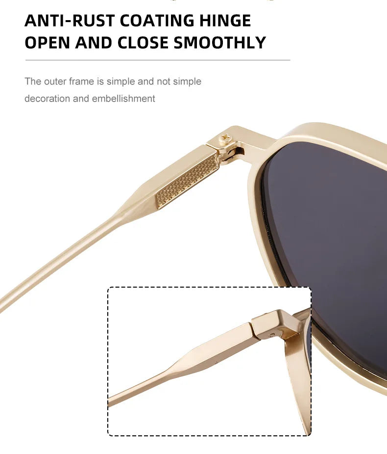 Lunettes de soleil ovales vintage pour hommes — livraison directe, nouveau