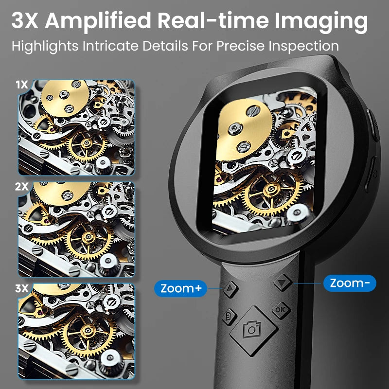 Loupe numérique IPS 2.8 pouces HD 1080P 100X, Microscope Portable, loupe portative pour réparation électronique, contrôle des bijoux