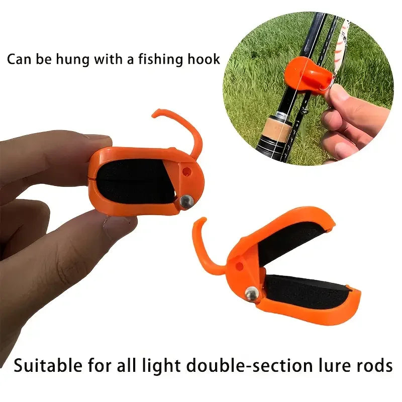 Clip de canne à pêche à fixation rapide, 2 pièces, support à 1 main sans outil pour tiges d'eau douce en 2 pièces, organisateur de matériel à prise sécurisée