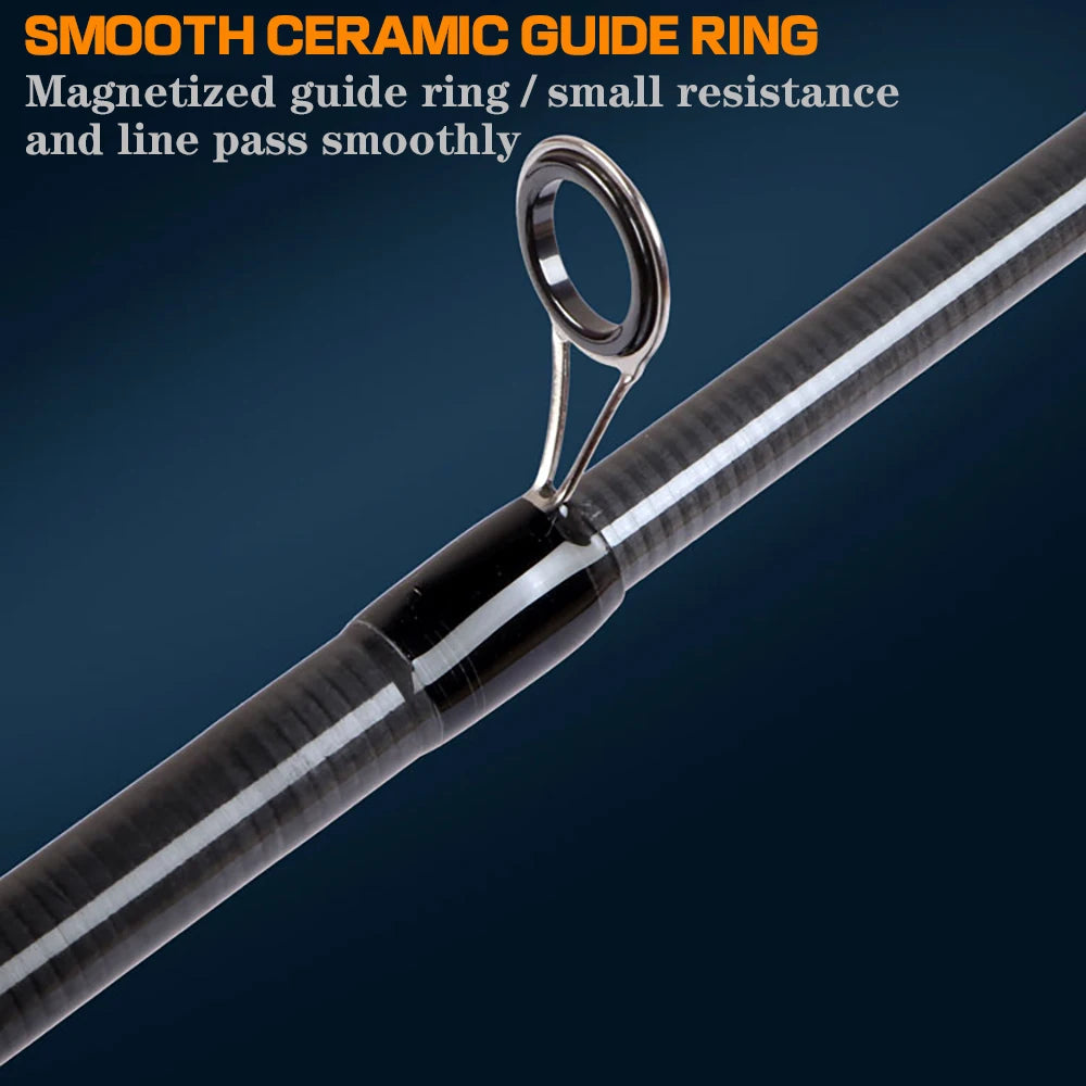 1.8M 2.1M 2.4M 2.7M 3.0M canne à pêche télescopique Portable en Fiber de carbone filature/coulée canne à poisson matériel