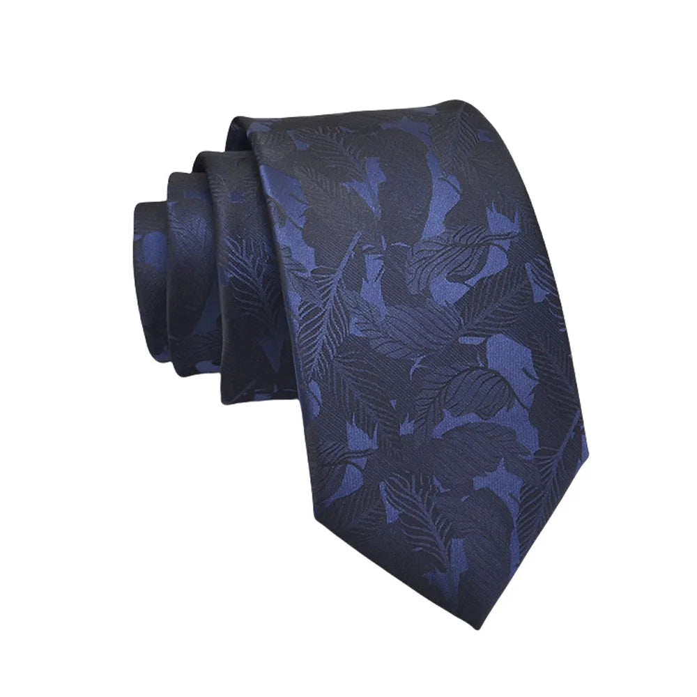 Corbata de jacquard de alta calidad para hombre, diseño floral de 8 cm, accesorios de corbata para uso diario, camisa, traje, corbata, regalos para fiestas de boda, corbata