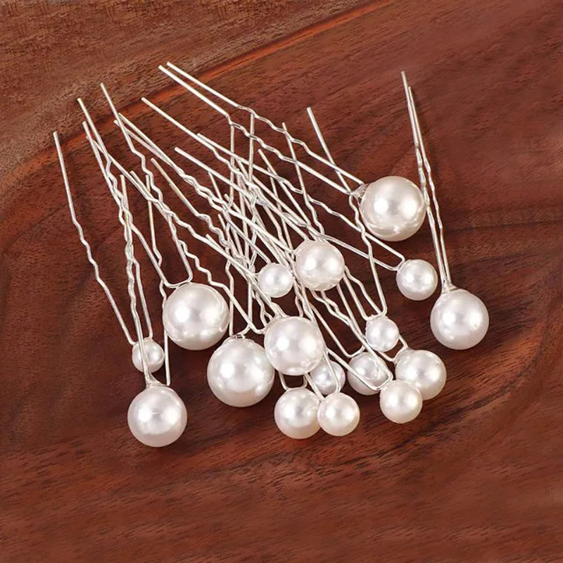 Élégantes épingles à cheveux en perles multi-tailles, bijoux de cheveux de mariée faits à la main, pinces à cheveux de soirée pour femmes et filles, accessoires pour cheveux