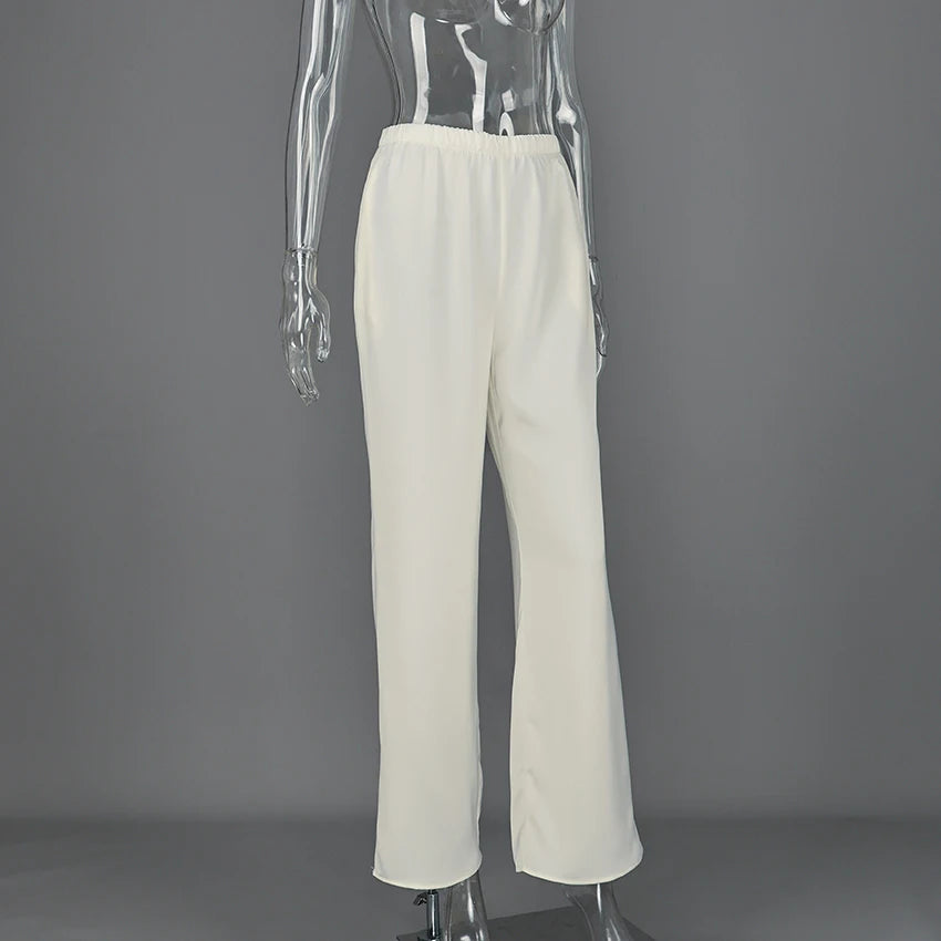 Pantalon ample en crêpe rose pour femme — rue chic, plissé, vintage, taille haute, 2025