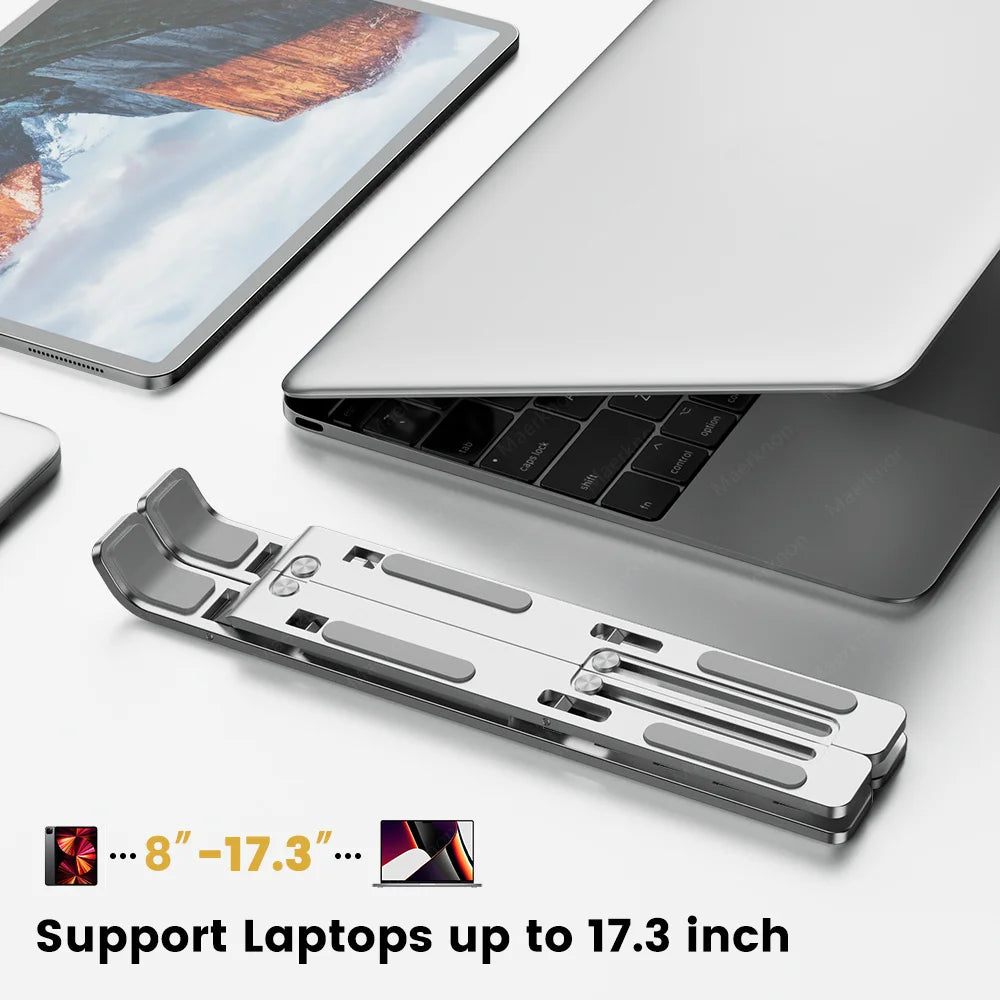 Support ordinateur portable en aluminium réglable — refroidissement, lévitation, accessoires bureau