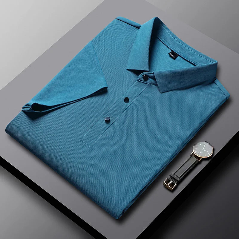 Polo homme 3 boutons décontracté — travail, séchage rapide, manches courtes, golf, grandes tailles