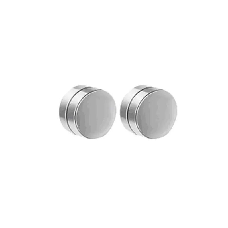 Ensemble de faux boucles d'oreilles en acier inoxydable pour hommes, 1 à 10 paires, à la mode, avec trou d'oreille, aimant gratuit, zircon
