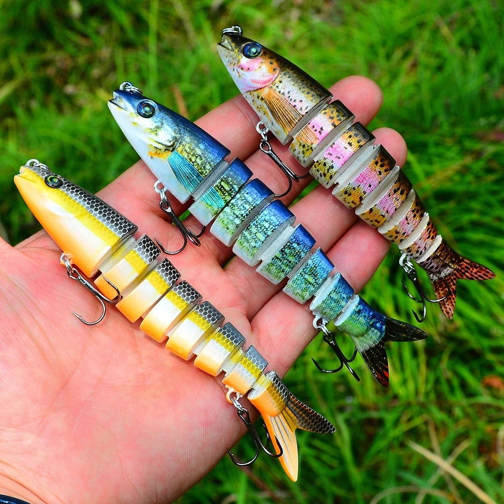 13.5 cm/19g coulant Swimbait manivelle leurre de pêche ensemble de Wobblers pour brochet appâts artificiels Kit matériel de pêche