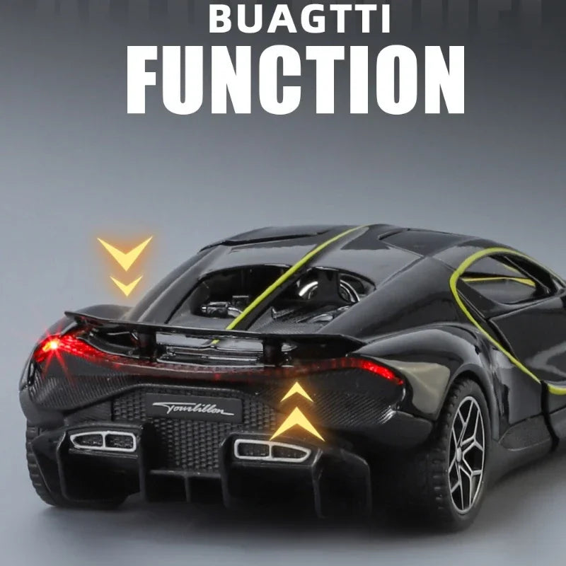 1/32 Scale Bugatti Tourbillon Alloy Diecast Sports Car Model Metal Miniature Car Kids Boys Toy Vehicle Birthday Gift