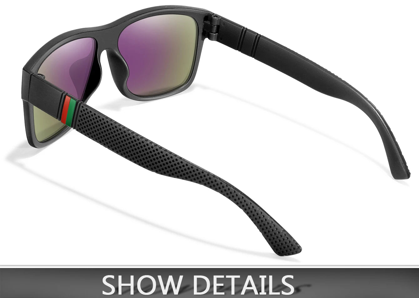 Lunettes de soleil polarisées carrées pour hommes, marque classique, pour la pêche, la conduite en plein air, le cyclisme, la course, Vintage, grand cadre, UV400
