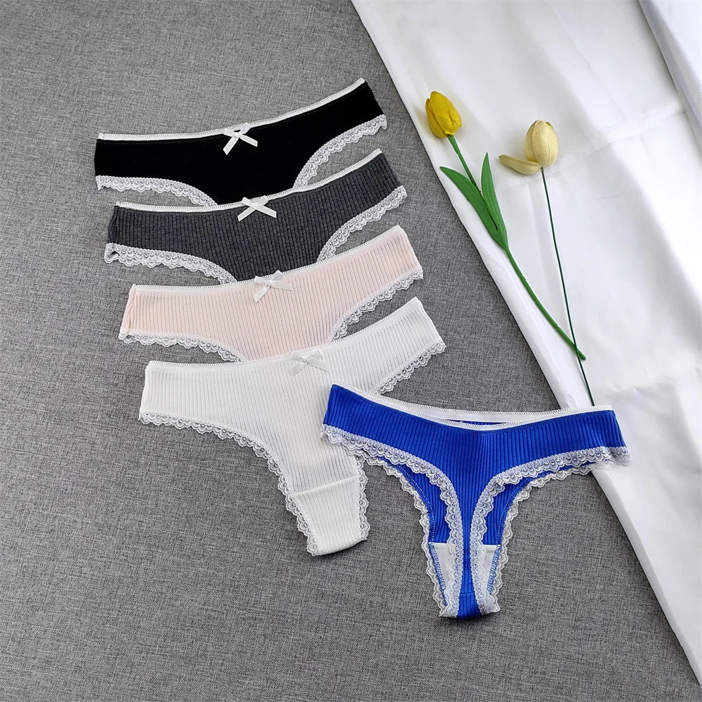 Culottes Dentelle Garniture Femme — Lot de 3 Pièces Lingerie