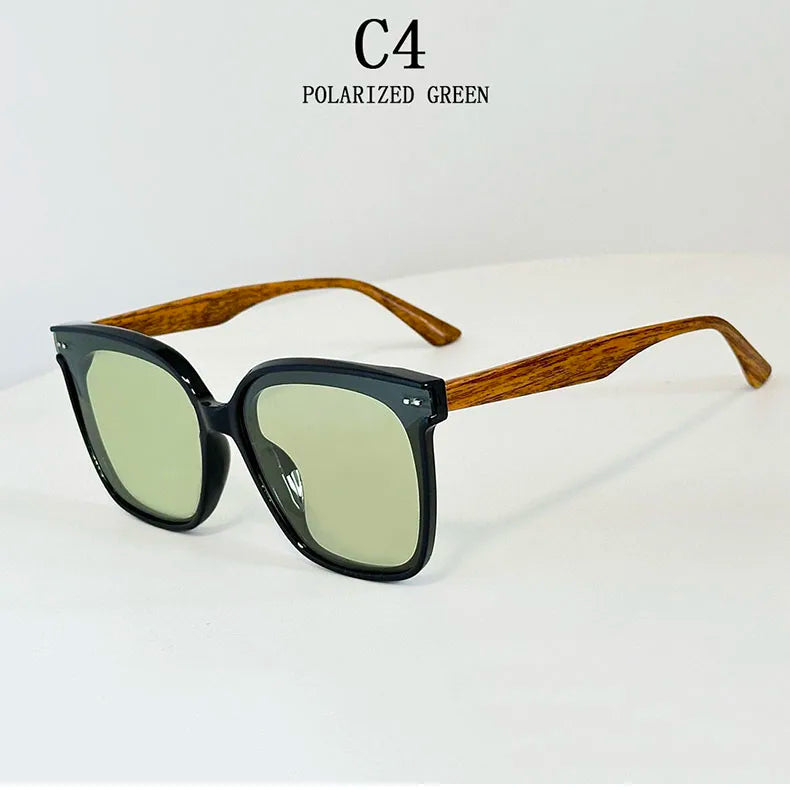Lunettes de soleil polarisées œil de chat pour femmes — rétro, surdimensionné, carré, mode
